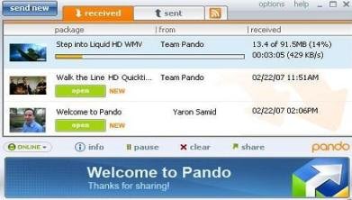 Share 1 GB files to your Friends with Pando