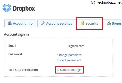 Dropbox 2 Step Verification