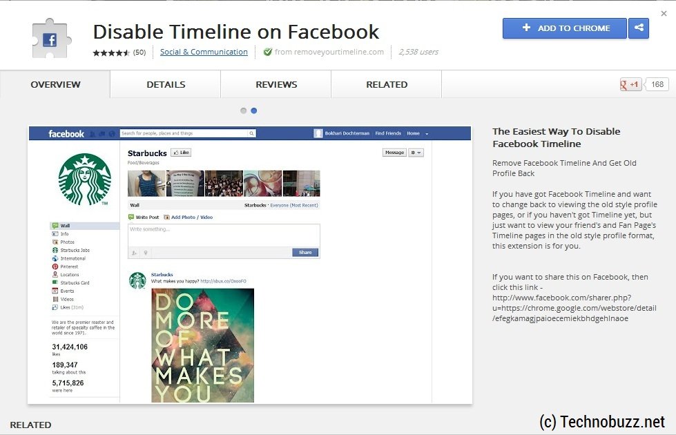 Disable Facebook Timeline Chrome Addon
