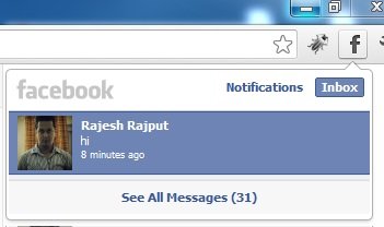 Facebook Notification Window