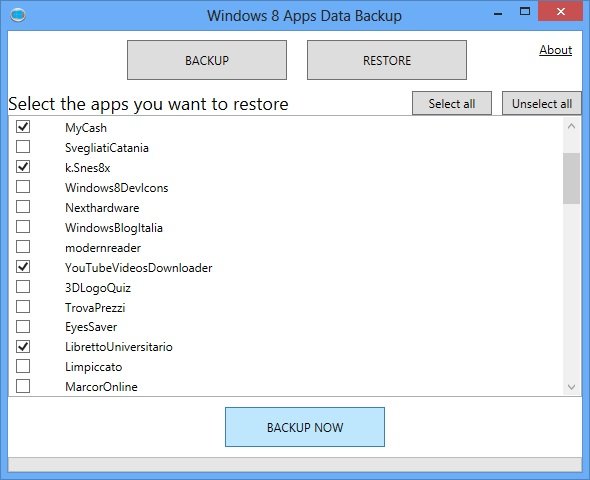 Windows 8 Apps Data Backup
