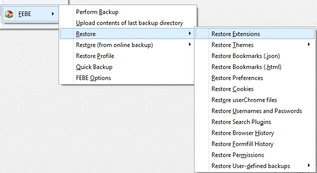 Febe Restore Backup