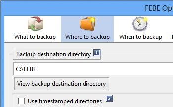 Febe Where to Backup