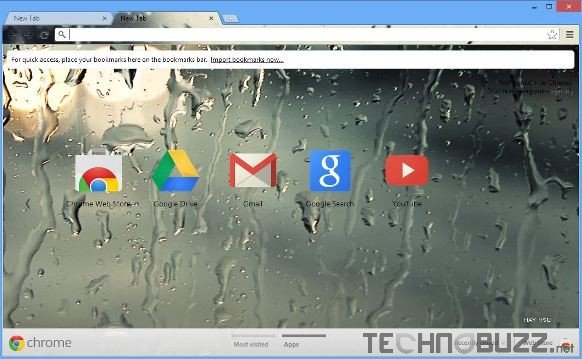 Raindrops Google Chrome Theme