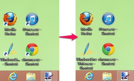 Remove Shortcut Arrow in Windows 8 Icons