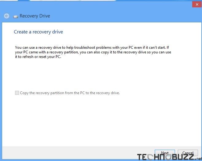 Create Recovery Drive