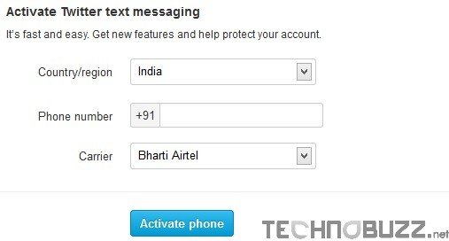 Activate Mobile On Twitter Account