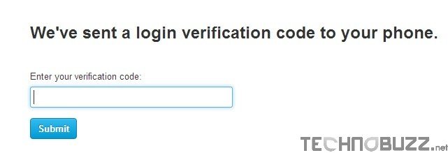 Enter Twitter Verification Code