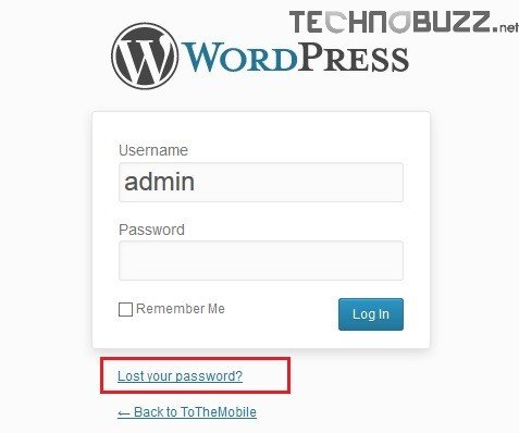 Recover Lost WordPress Password