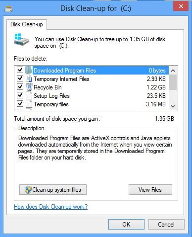 Windows Disk Clean up Tool