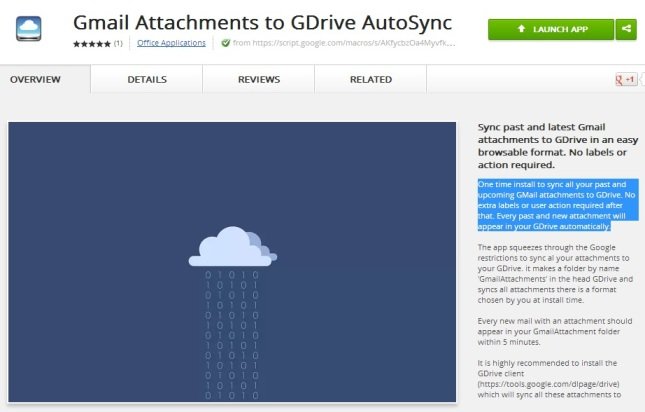 Gmail Attachments to GDrive AutoSync