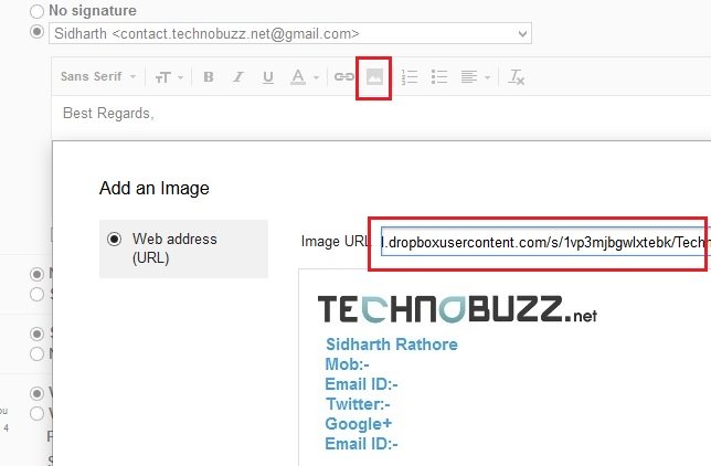 Add Image on Your Gmail Signature