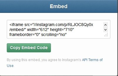Instagram Embed Code