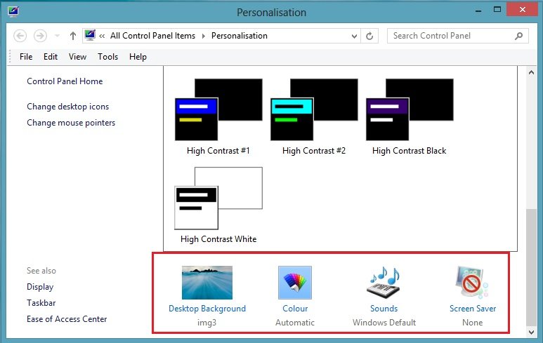 Windows Desktop Personalisation