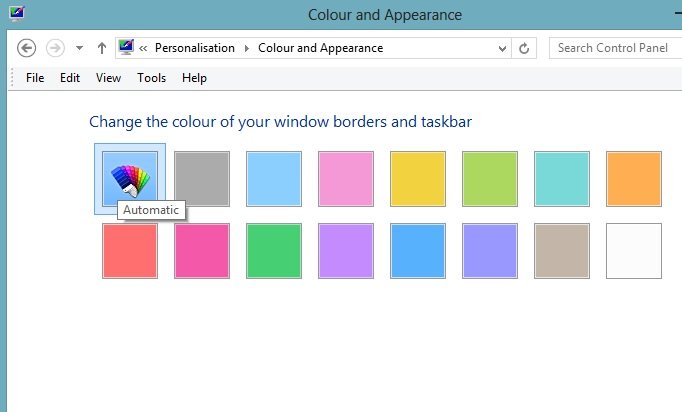 Windows Theme Color