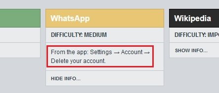 Delete Your Web accounts