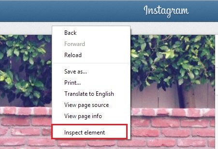 Right Click On Instagram Video Page