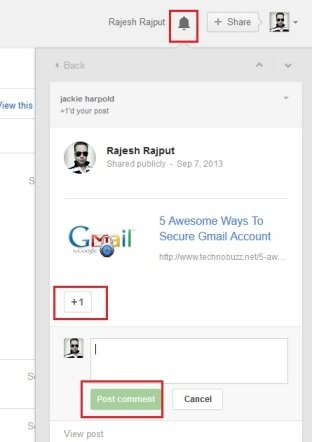 Google Plus Post