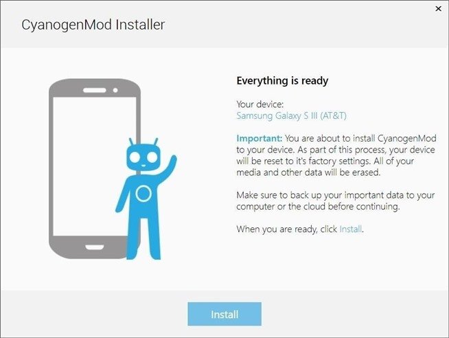 Cyanogenmod-Installer ROM ready