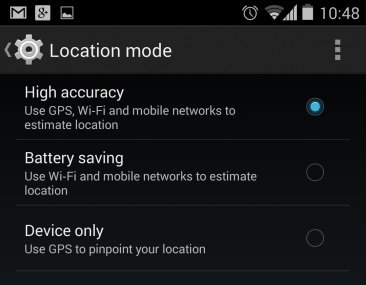Enable Battery Saving GPS mode