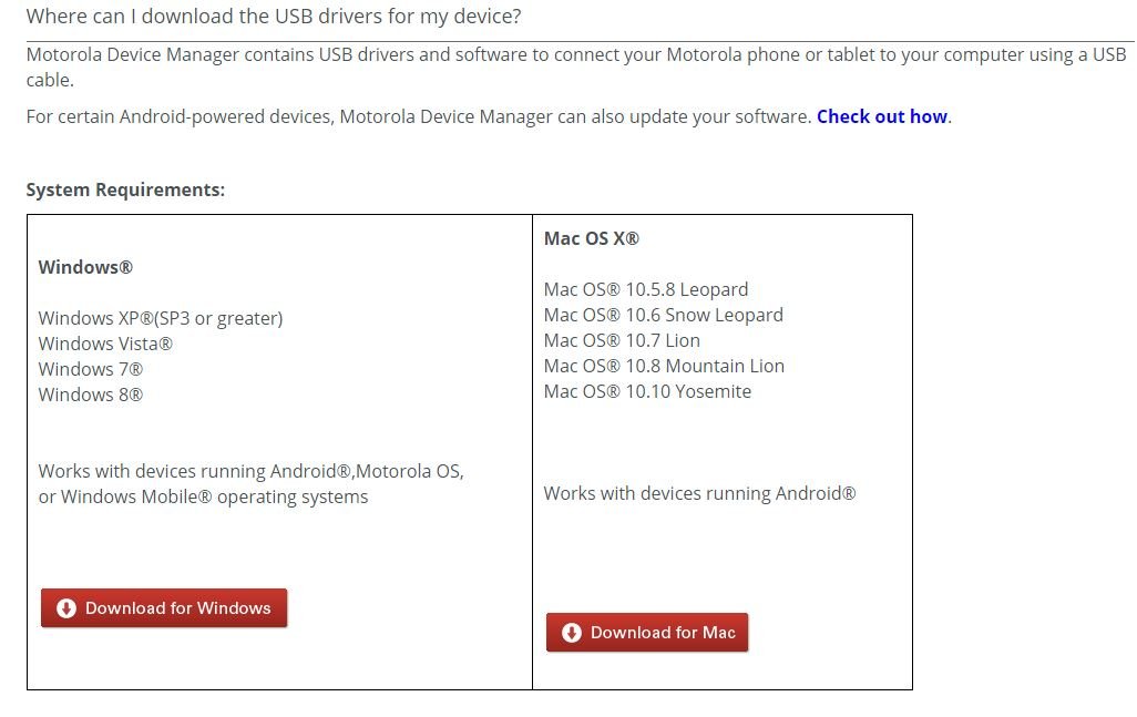 Motorola-USB-Drivers