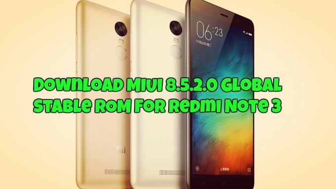 MIUI 8.5.2.0 Global Stable ROM