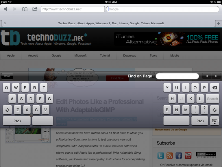 How to Use Split Keyboard in iPad With iOS 5 - TechnoBuzz | How to