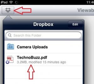 dropbox app ipad 2