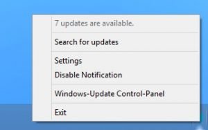 hide icons and notifications setting resets windows 8