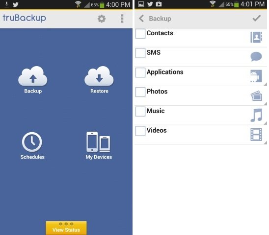 Trubackup Android Application