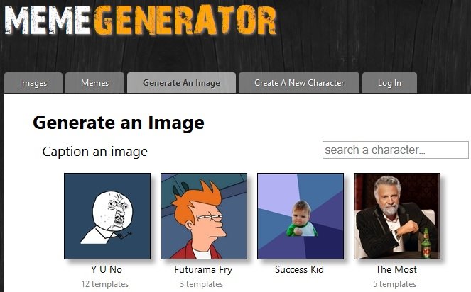 Character Generator Meme