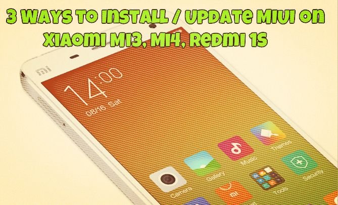 Install Update MIUI on Xiaomi