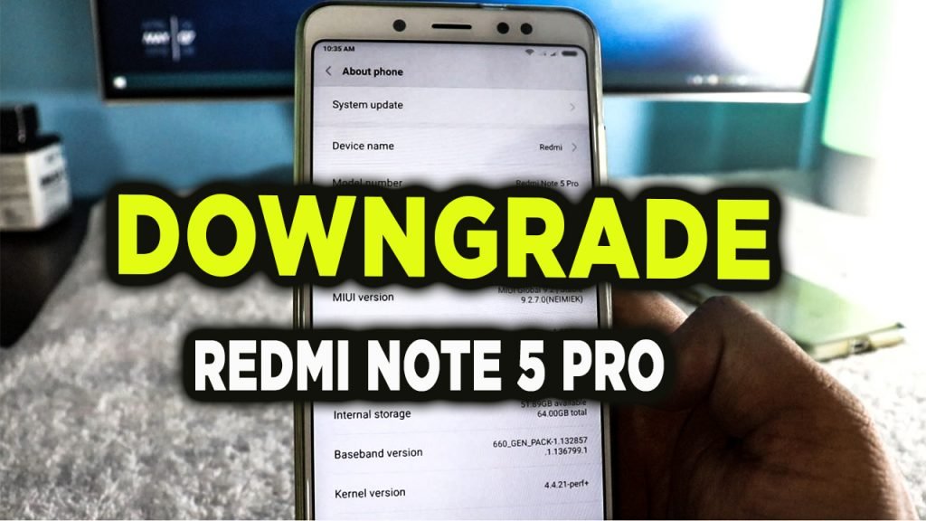 downgrade redmi note 6 pro